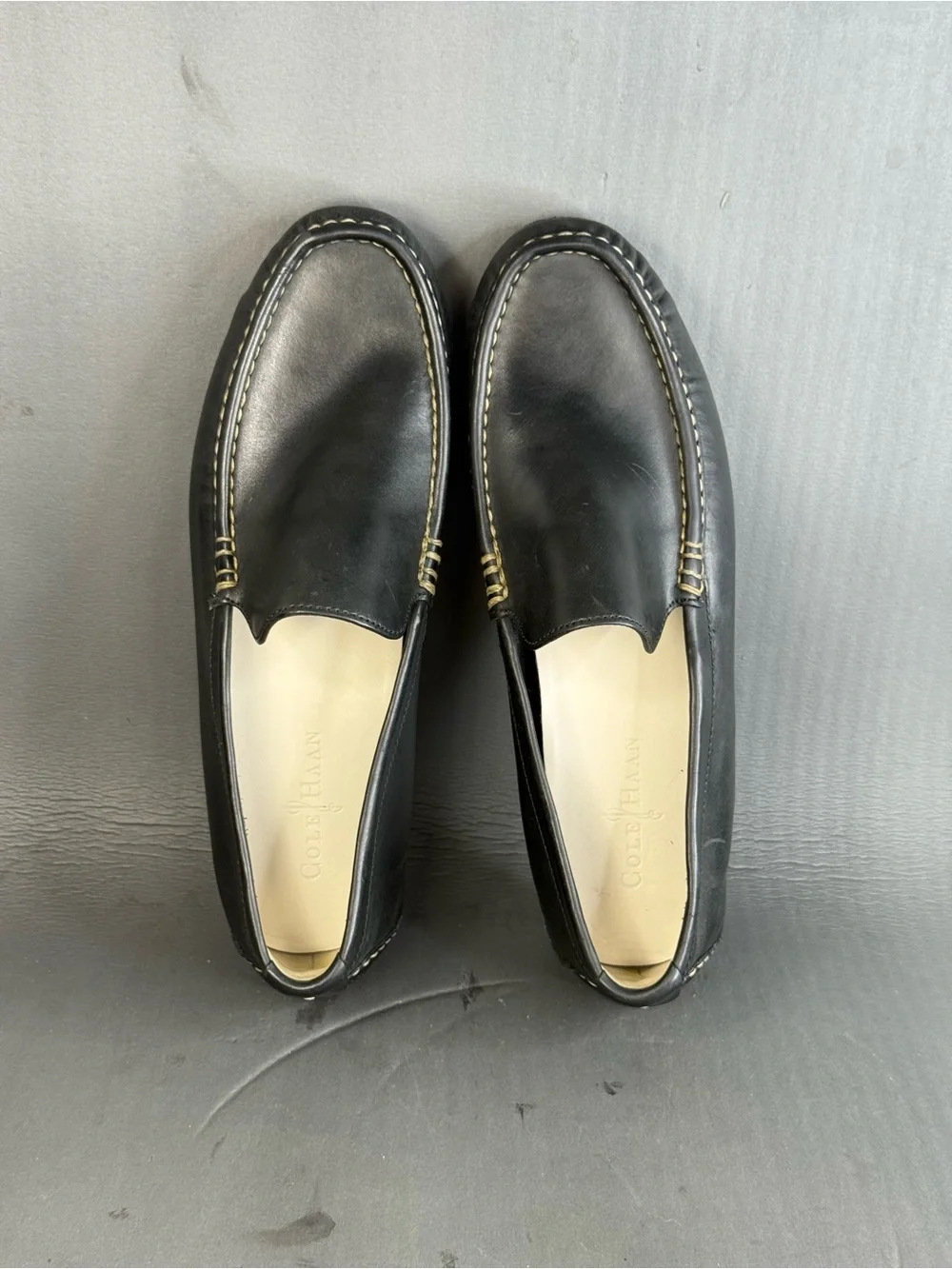 Cole Haan Somerset Venetian Loafers II Black leather mens size 10.5